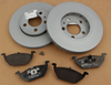 1 set brake discs with 'ECO' brake pads